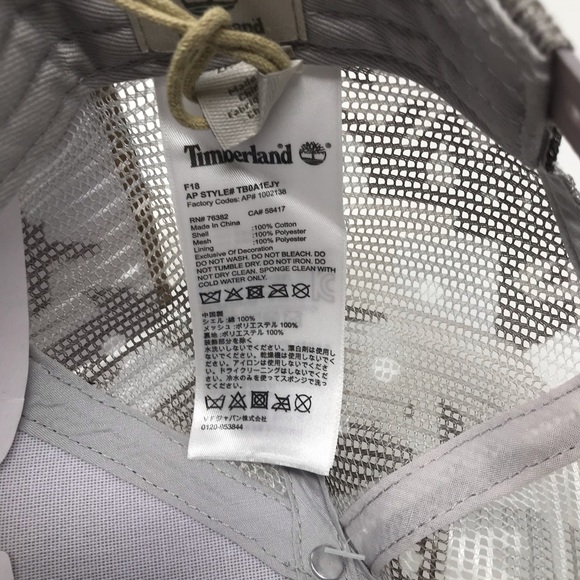 TIMBERLAND Camo Mesh Trucker Men’s Hat One Size - Picture 7 of 8